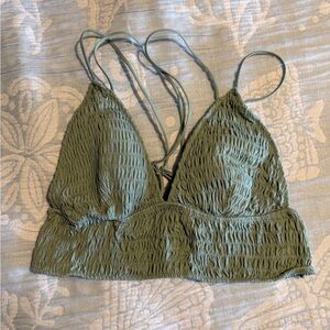 Victoria's Secret Olive Textured Bralette